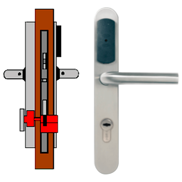 Standalone TESA® SMARTair™ Escutcheon L8V with Elec. Privacy (IP55) [SNACapXL8Vxx8mI]