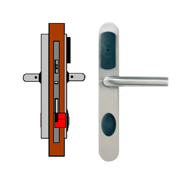 Wireless ON-LINE TESA® SMARTair™ Escutcheon L2O without Privacy (IP55) [SNZC1pXL2Oxx8mI]