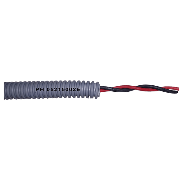 2x1.5mm² Tubing (HF) - Red / Black Braided Cable without Cover [05215002E]