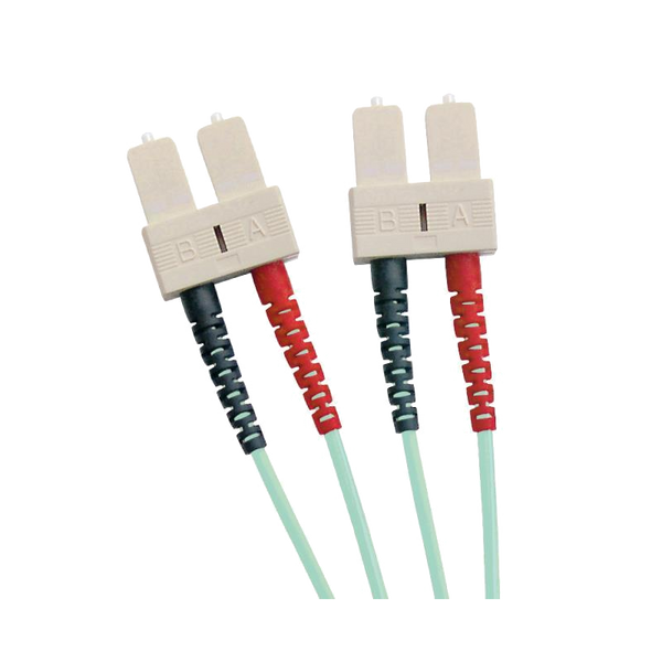 OM3 FO Patch Lead SC-SC 50/125 Duplex LS0H Blue Aqua 5 M [200-008]