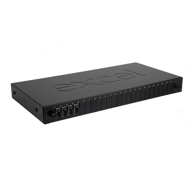 EXCEL® 24 Way Multimode Fibre Optic Panel - 4 SC Duplex (8 Fibres) Adap. [200-401]