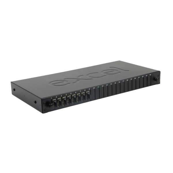 EXCEL® 24 Way Multimode Fibre Optic Panel - 12 SC Duplex (24 Fibres) Adap. [200-406]