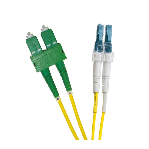 OS2 FO Patch Lead SC/APC-LC/UPC 09/125 Duplex LS0H Yellow 5 M [201-045]