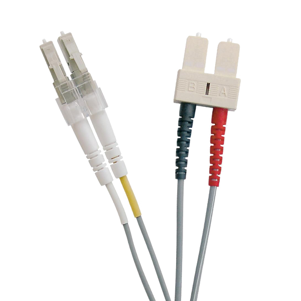 OM1 FO Patch Lead LC-SC 62.5/125 Duplex LS0H Grey 15 M [202-004]