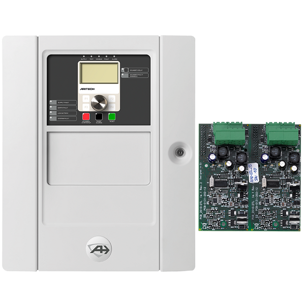 UTC™ Aritech™ Analogical Fire Panel with UI - 2 Loops (+ 1 Loop Expansion Card) [2X-F2-09 + 2X-LB]