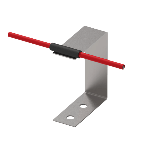 LHD Cable Accessory - Bracket "L", 100mm (3.9") (St Steel) w/ Sleeve - Qty 25 [ACA-BU06SS-025]