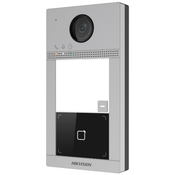 HIKVISION™ IP Video Intercom with 1 Push Button and MIFARE ™ RFID (WiFi) - Aluminum [DS-KV8113-WME1(B)]