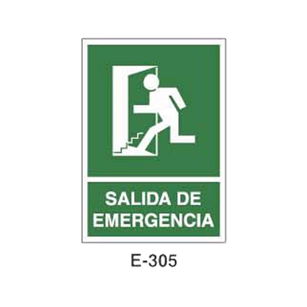 Emergency/Evacuation Signboard Type 1 (Plastic Sheet - Class A) [E-305-A]