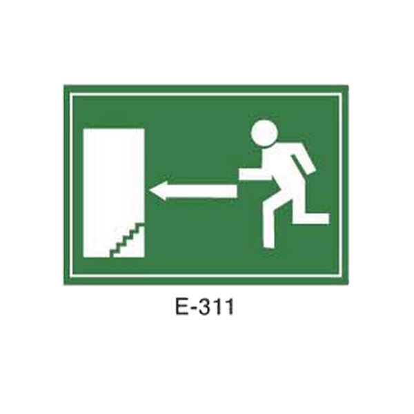 Emergency/Evacuation Signboard Type 1 (Plastic Sheet - Class B) [E-311-B]