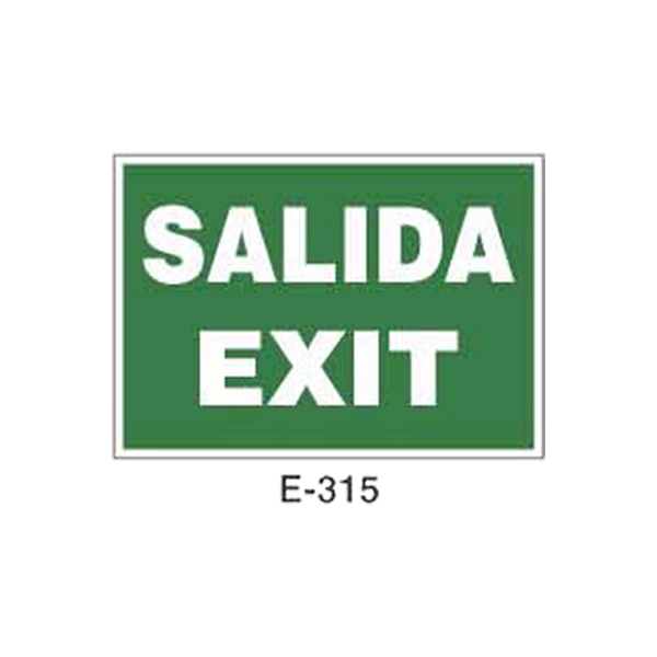 Emergency/Evacuation Signboard Type 1 (Plastic Sheet - Class A) [E-315-A]