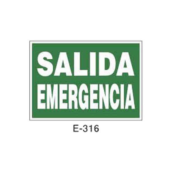 Emergency/Evacuation Signboard Type 1 (Plastic Sheet - Class B) [E-316-B]