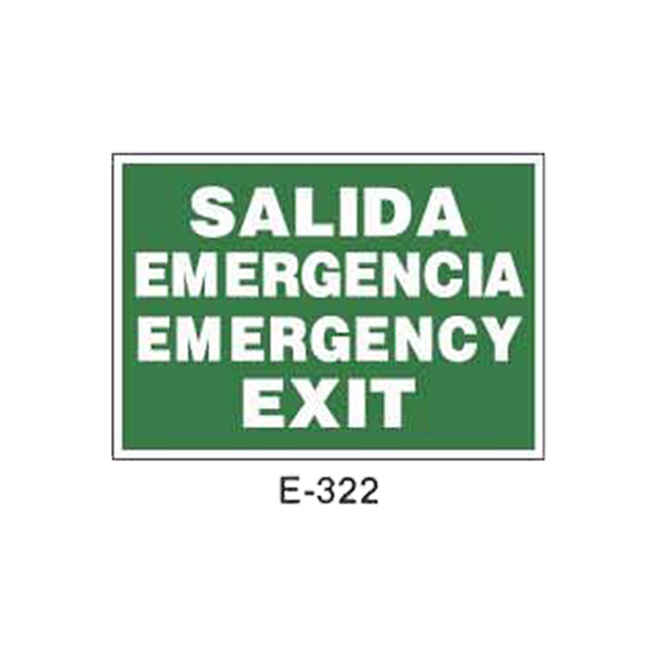 Emergency/Evacuation Signboard Type 1 (Plastic Sheet - Class A) [E-322-A]