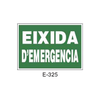 Emergency/Evacuation Signboard Type 1 (Plastic Sheet - Class A) [E-325-A]