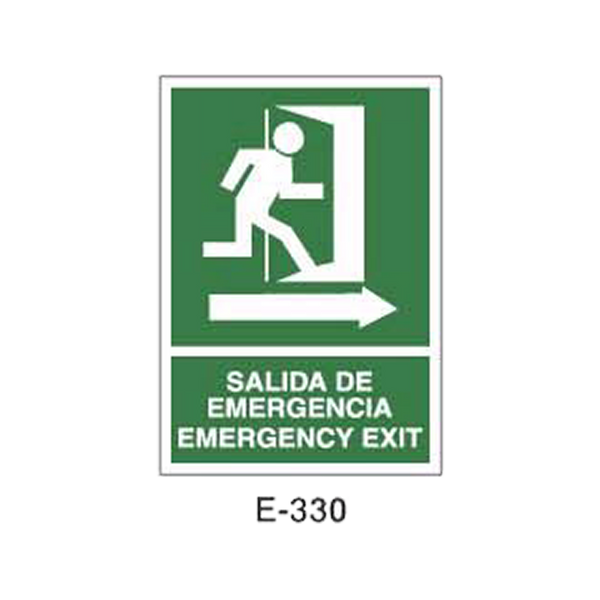 Emergency/Evacuation Signboard Type 1 (Plastic Sheet - Class A) [E-330-A]