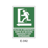 Emergency/Evacuation Signboard Type 2 (Plastic Sheet - Class B) [E-342-B]