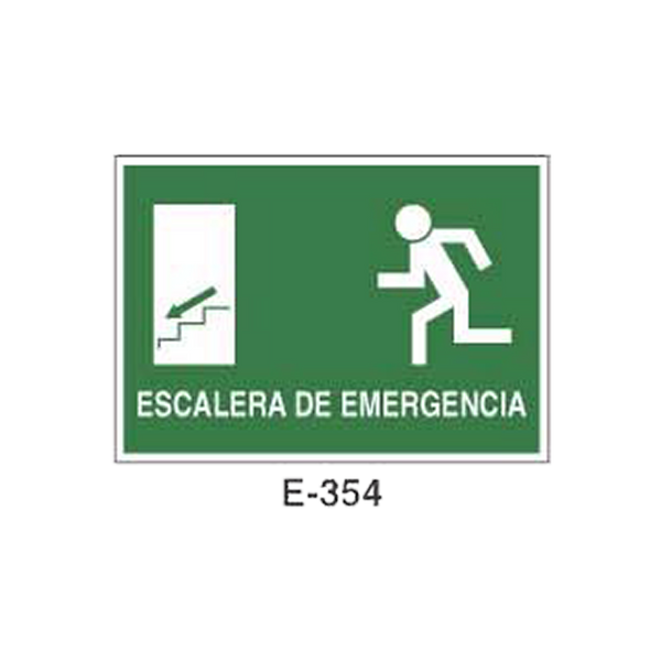 Emergency/Evacuation Signboard Type 2 (Plastic Sheet - Class A) [E-354-A]