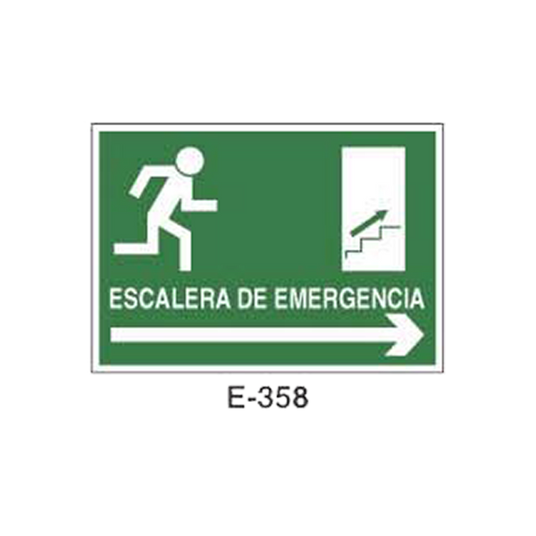 Emergency/Evacuation Signboard Type 2 (Plastic Sheet - Class A) [E-358-A]