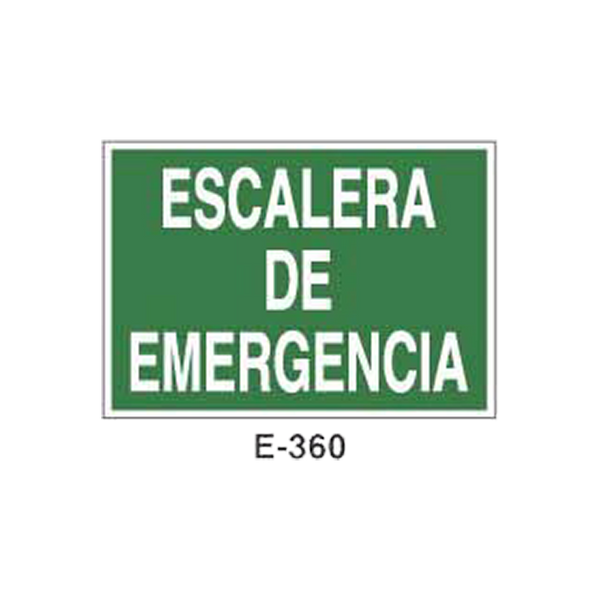 Emergency/Evacuation Signboard Type 2 (Plastic Sheet - Class B) [E-360-B]