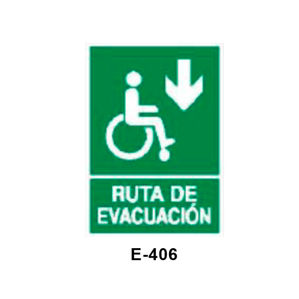 Emergency/Evacuation Signboard for  Disabled People (Methacrylate Sheet) [E-406-B]