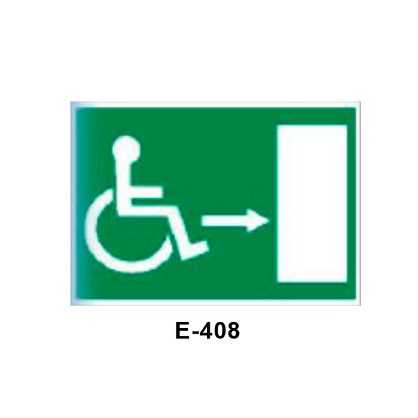 Emergency/Evacuation Signboard for Disabled People (Plastic Sheet - Class A) [E-408-A]