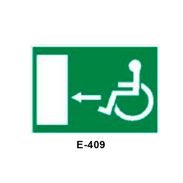 Emergency/Evacuation Signboard for Disabled People (Plastic Sheet - Class A) [E-409-A]