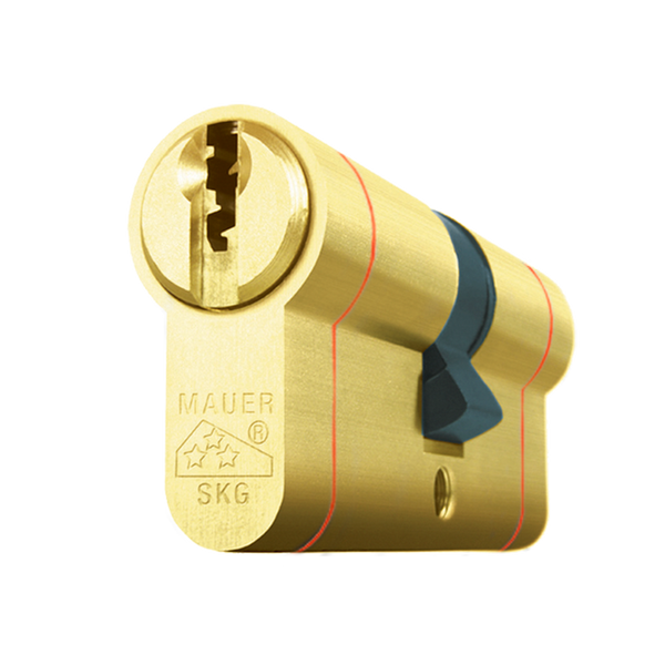 MAUER® Elite™ Double Cylinder (36/41mm) Brass Red Line® [E3641LRL]