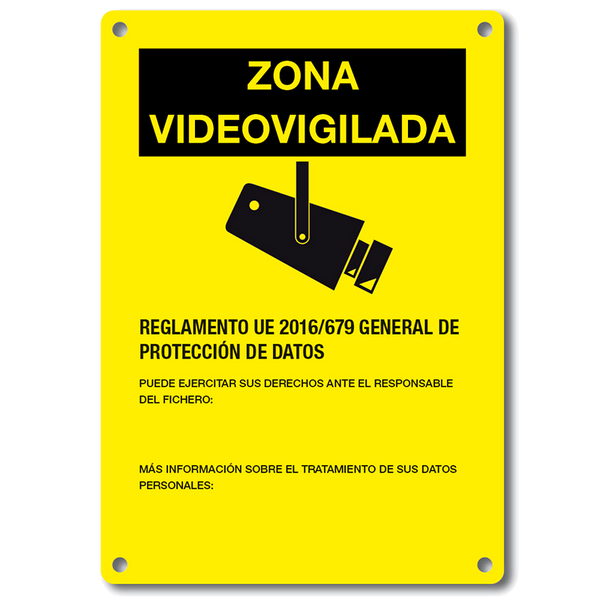 CCTV Plate Approved (Spanish) [EM-281]