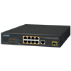 PLANET™ 8-Port 10/100TX 802.3at PoE + 1-Port 10/100/1000T + 1-Port 100/1000X SFP Desktop Switch - 120W [FGSD-1011HP]