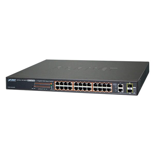 PLANET™ 24-Ports (+2 TP/SFP) PoE+ Manageable L2 Switch - 220W [FGSW-2624HPS]