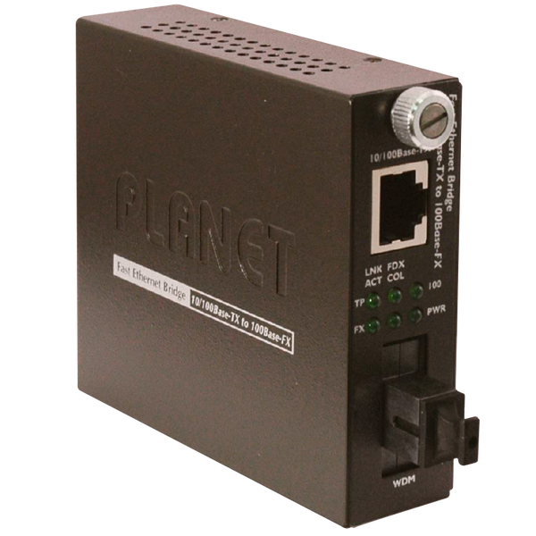 PLANET™ 10/100Base-TX to 100Base-FX WDM Smart Media Converter - Tx: 1550 - 60Km [FST-806B60]