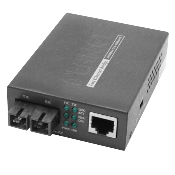 PLANET™ 10/100Base-TX to 100Base-FX (1 x SC, Single Mode) Bridge Media Converter - 50Km [FT-802S50]