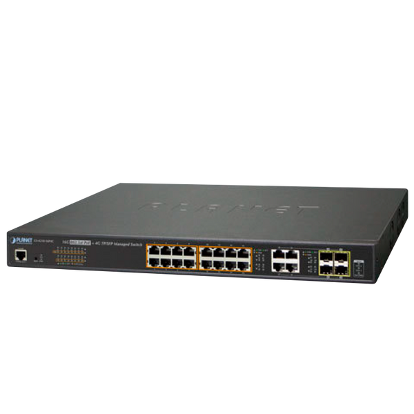 PLANET™ 6-Port PoE+ & 4-Port TP/SFP Combo Managed Gigabit Switch - L2 (220W) [GS-4210-16P4C]