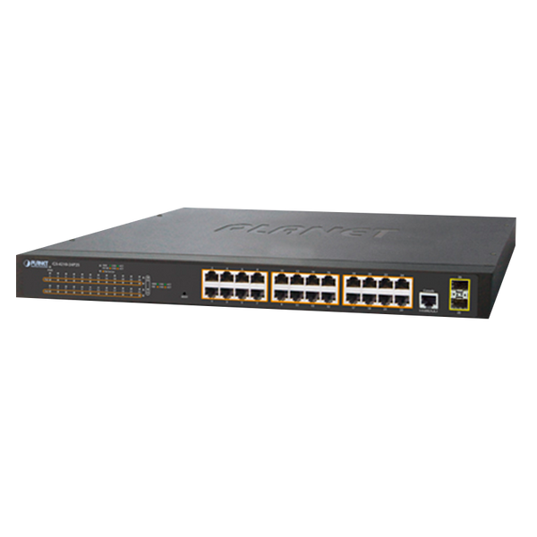 PLANET™ 24-Ports (+2 SFP) PoE+ Gigabit Manageable L2 Switch - 300W [GS-4210-24P2S]