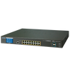 PLANET™ 16-Port PoE+ & 2-Port 10G SFP+ Managed Switch with LCD Touch Screen - L2+ with L3 Static Routing (220W) [GS-5220-16P2XVR]