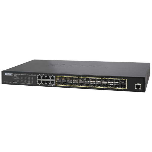 PLANET™ 24-Port SFP + 8-Port Shared TP Managed Switch - L2+ (L3 Static Routing) [GS-5220-16S8CR]