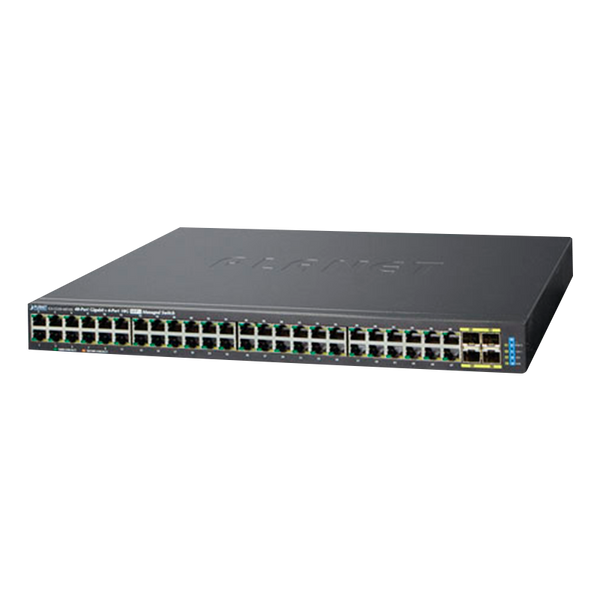 PLANET™ 48-Port + 4-Port Shared SFP + 4-Port 10G SFP+ Managed Switch - L2+ (L3 Static Routing) [GS-5220-48T4X]