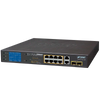 PLANET™ 8-Port PoE+ & 2-Port + 2-Port SFP Ethernet Switch with PoE LCD Monitor (120W) [GSD-1222VHP]