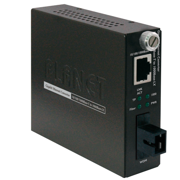 PLANET™ 10/100/1000Base-T to 1000Base-LX (WDM) Smart Media Converter (TX:1550nm-15km) [GST-806B15]