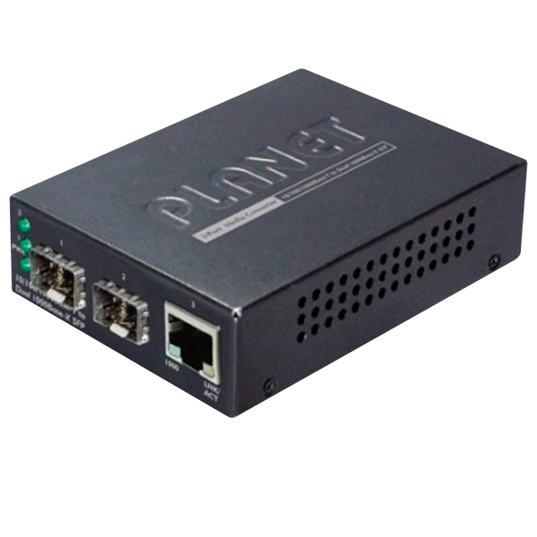 PLANET™ Dual Gigabit Ethernet to 2 x SFP Media Converter [GT-1205A]