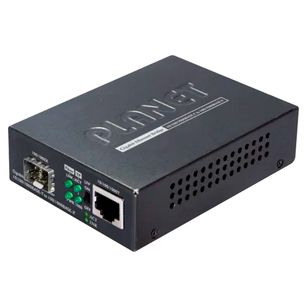 PLANET™ 10/100/1000BASE-T to 1000BASE-SX/LX Gigabit Media Converter [GT-805A]