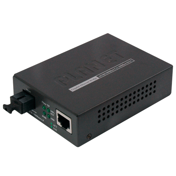 PLANET™ 10/100/1000BASE-T to 1000BASE-SX/LX (WDM SC) Gigabit Media Converter - 60Km [GT-806A60]