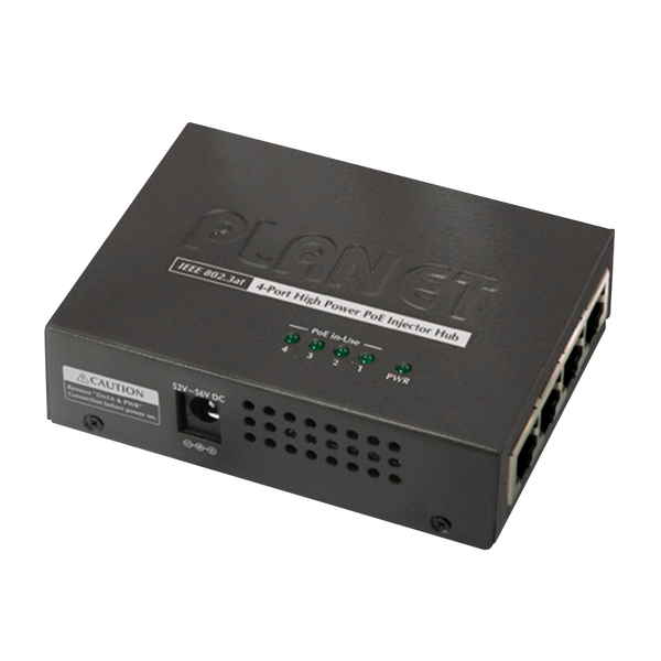 PLANET™ 4-Port IEEE 802.3at High Power over Ethernet Injector Hub (120W) [HPOE-460]