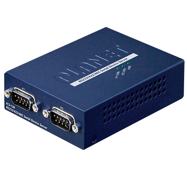 PLANET™ 2-Port RS232/RS422/RS485 Serial Device Server - 100m [ICS-120]