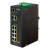 PLANET™ 8-Ports (+2 SFP) PoE Industrial Manageable Gigabit Switch - L2+ with L3 Static Routing - DIN Rail (240W) [IGS-10020PT]