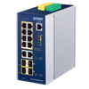 PLANET™ Industrial L2+ 8-Port 10/100/1000T 802.3at PoE + 2-Port 10/100/1000T + 2-Port 100/1G SFP + 2-Port 1G/2.5G SFP Managed Ethernet Switch (Din Rail) - L2+ (240W) [IGS-5225-8P2T4S]