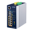 PLANET™ Industrial 8-Port 10/100/1000T 802.3bt PoE (+2 SFP & 2 10G SFP+) Managed Switch (Din Rail) - L3 (360W) [IGS-6325-8UP2S2X]