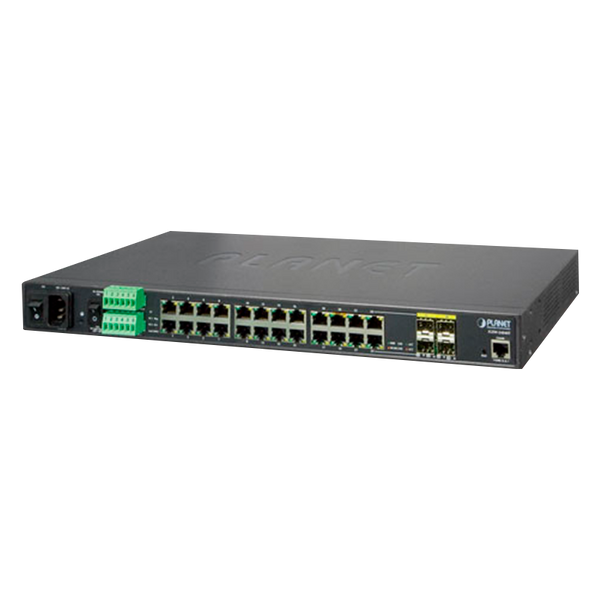 PLANET™ 24-Ports (+4 SFP) Industrial Manageable Gigabit Switch - L2+ (L3 Static Routing) [IGSW-24040T]