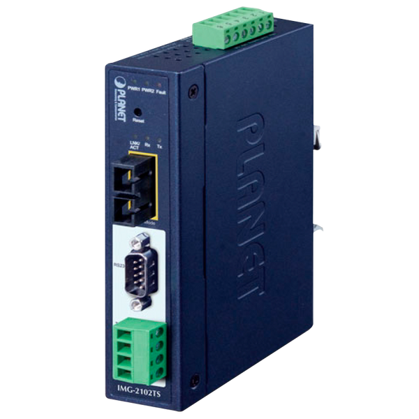 PLANET™ Industrial 1-port RS232/422/485 Modbus Gateway  (1 x 100FX SC, SM/30km, -40~75 degrees C) [IMG-2102TS]