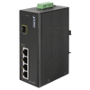 PLANET™ 4-Port 10/100Mbps with PoE + 1-Port 100FX Industrial Ethernet Switch – Wide Temperature - DIN Rail (15W/Port) - L2 [ISW-514PTF]