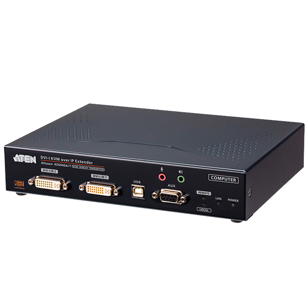 ATEN™ DVI-I Dual Display KVM over IP Transmitter with Internet Access [KE6940AIT-AX-G]